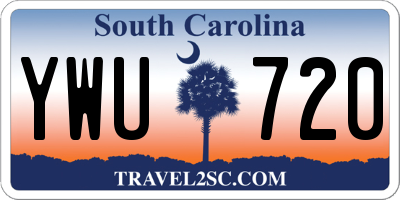 SC license plate YWU720