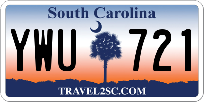 SC license plate YWU721
