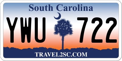 SC license plate YWU722