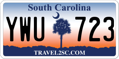 SC license plate YWU723