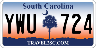 SC license plate YWU724