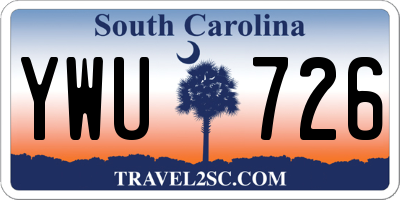 SC license plate YWU726