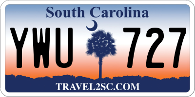 SC license plate YWU727