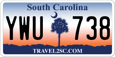 SC license plate YWU738