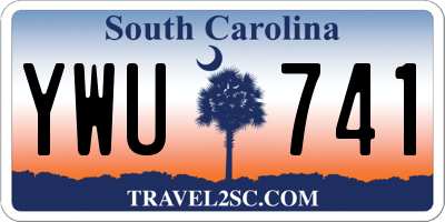 SC license plate YWU741