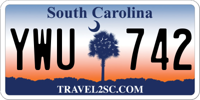 SC license plate YWU742