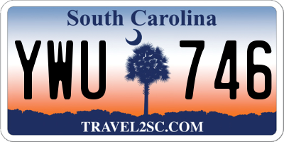 SC license plate YWU746