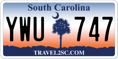 SC license plate YWU747