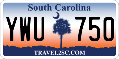 SC license plate YWU750
