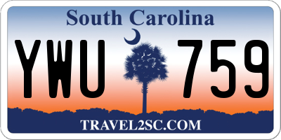SC license plate YWU759