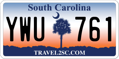SC license plate YWU761