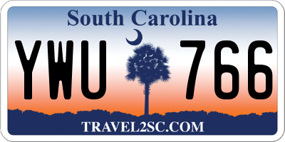 SC license plate YWU766