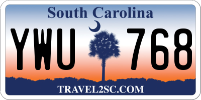SC license plate YWU768