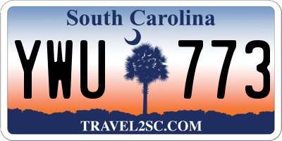 SC license plate YWU773