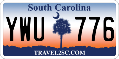 SC license plate YWU776