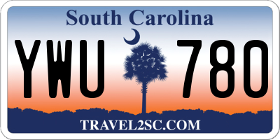 SC license plate YWU780