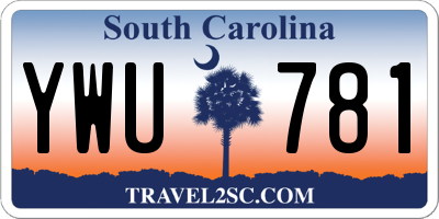 SC license plate YWU781