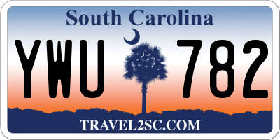 SC license plate YWU782