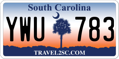 SC license plate YWU783