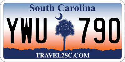 SC license plate YWU790