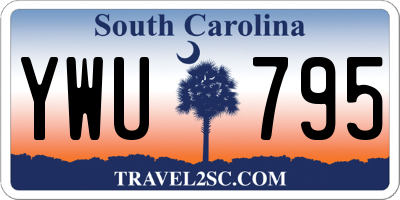 SC license plate YWU795