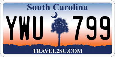 SC license plate YWU799