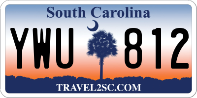 SC license plate YWU812