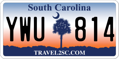 SC license plate YWU814