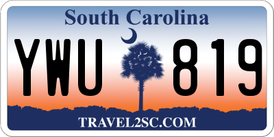 SC license plate YWU819