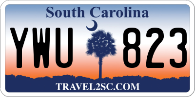 SC license plate YWU823