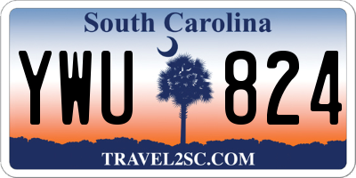SC license plate YWU824