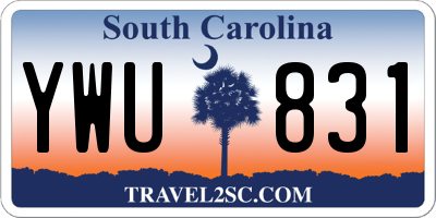 SC license plate YWU831