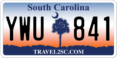 SC license plate YWU841