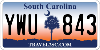 SC license plate YWU843