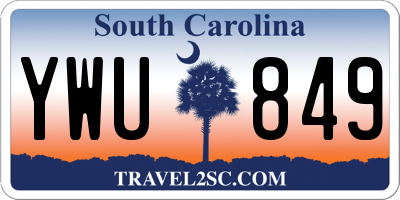 SC license plate YWU849