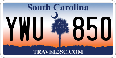SC license plate YWU850