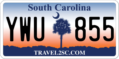 SC license plate YWU855