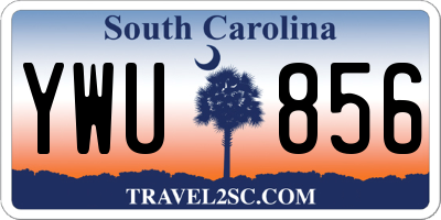 SC license plate YWU856