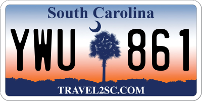 SC license plate YWU861