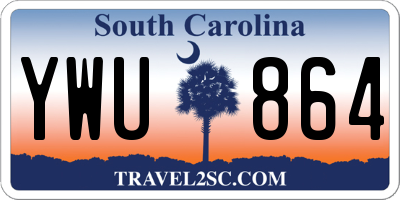 SC license plate YWU864