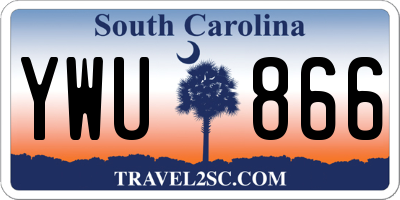 SC license plate YWU866