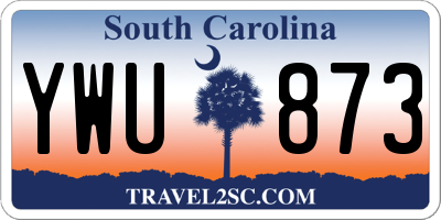 SC license plate YWU873