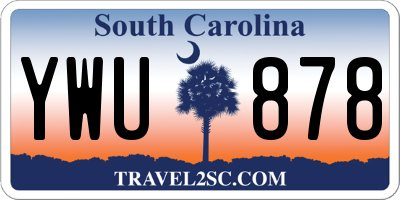 SC license plate YWU878