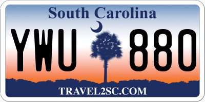SC license plate YWU880