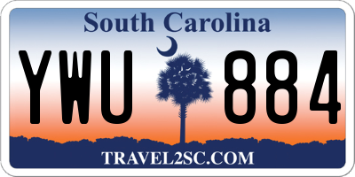 SC license plate YWU884