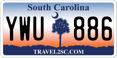 SC license plate YWU886