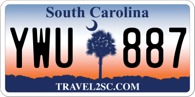 SC license plate YWU887
