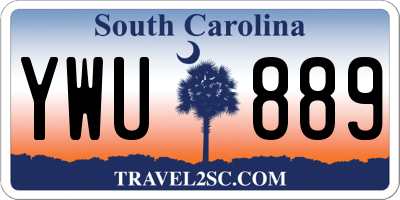 SC license plate YWU889