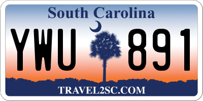 SC license plate YWU891