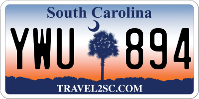 SC license plate YWU894